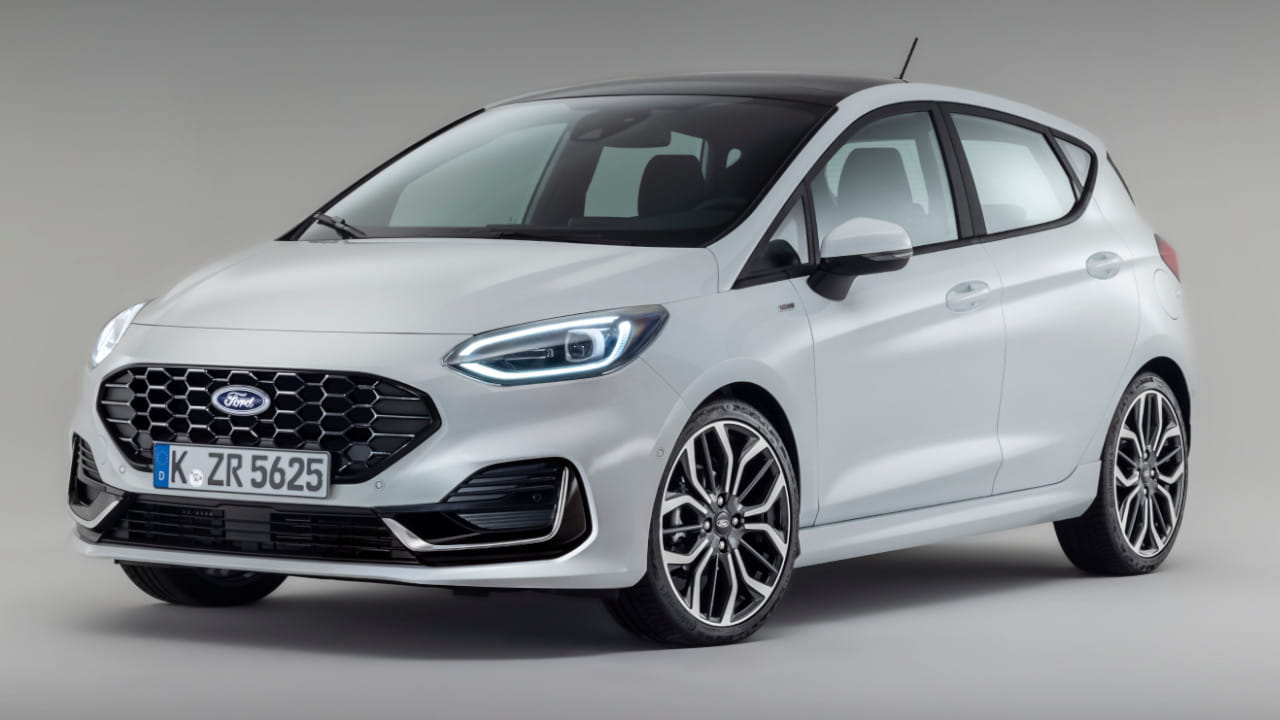 Ford Fiesta in White in a Studio