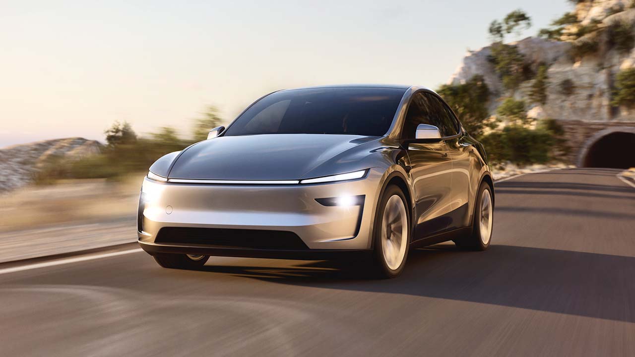 Silver Tesla Model Y Front