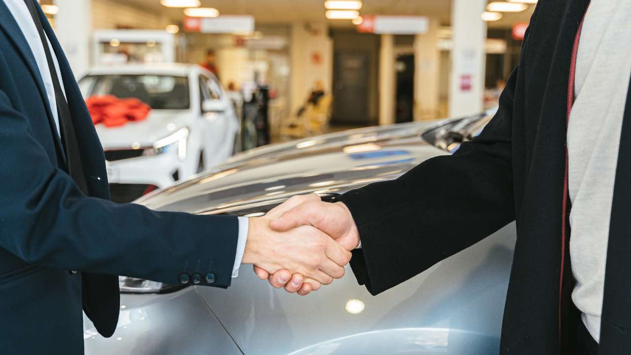 Handshake between two men