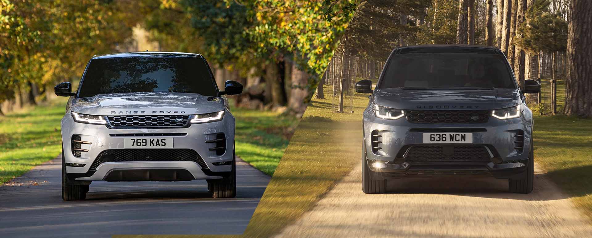 Land Rover Discovery Sport and Range Rover Evoque Front