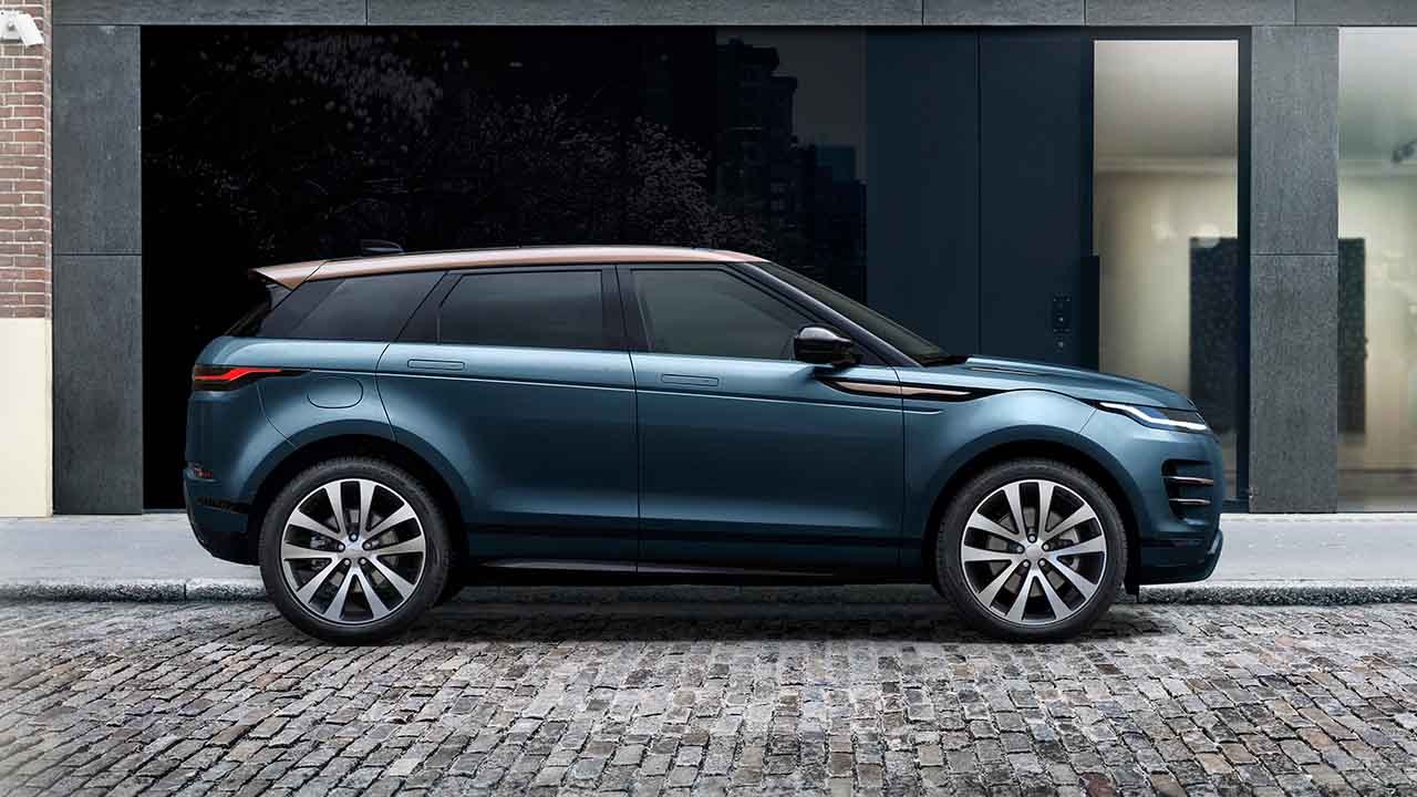 Blue Land Rover Discovery Sport Side